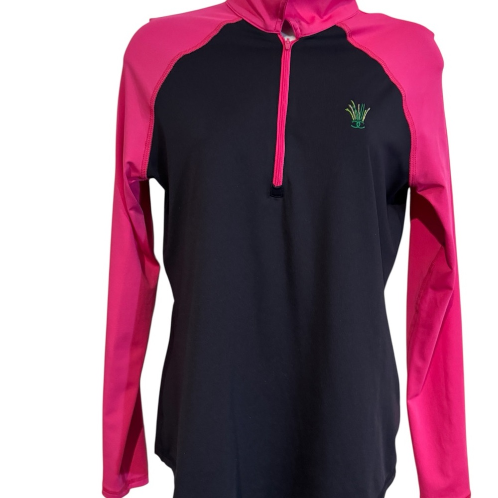 Jofit Pink and Dark Blue Activewear Top